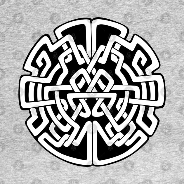 Celtic Tribal Abstract Art | Celtic Maze Interlocking Puzzle by DesignsbyZazz